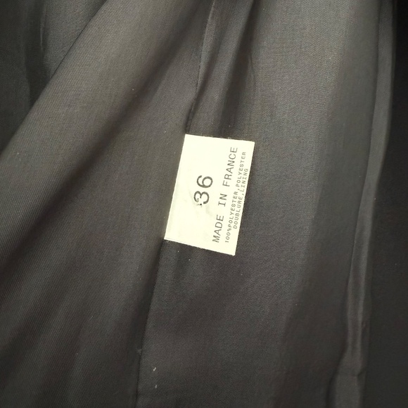 AGNES B BLACK CHESTER COAT Made in FRANCE - Picture 5 of 6